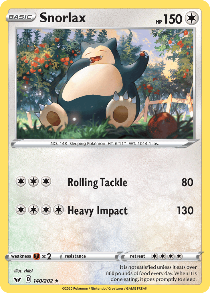 Snorlax, kortbilde fra pokemontcg.io
