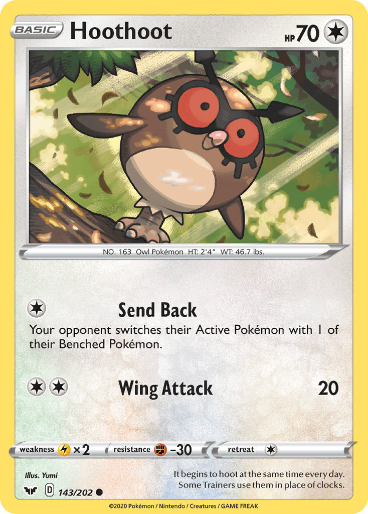 Hoothoot, kortbilde fra pokemontcg.io
