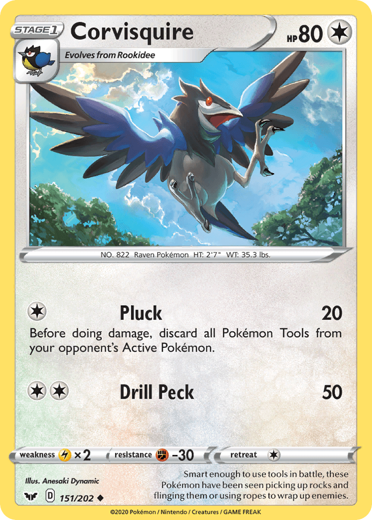 Corvisquire, kortbilde fra pokemontcg.io