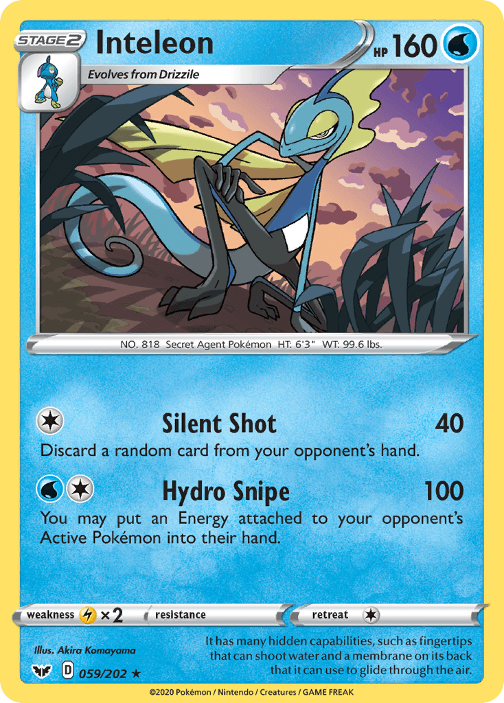 Inteleon, kortbilde fra pokemontcg.io