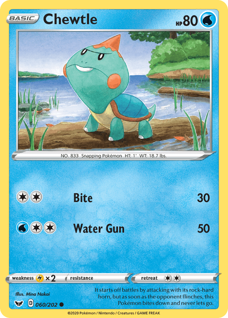 Chewtle, kortbilde fra pokemontcg.io