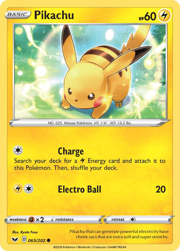 Pikachu, kortbilde fra pokemontcg.io