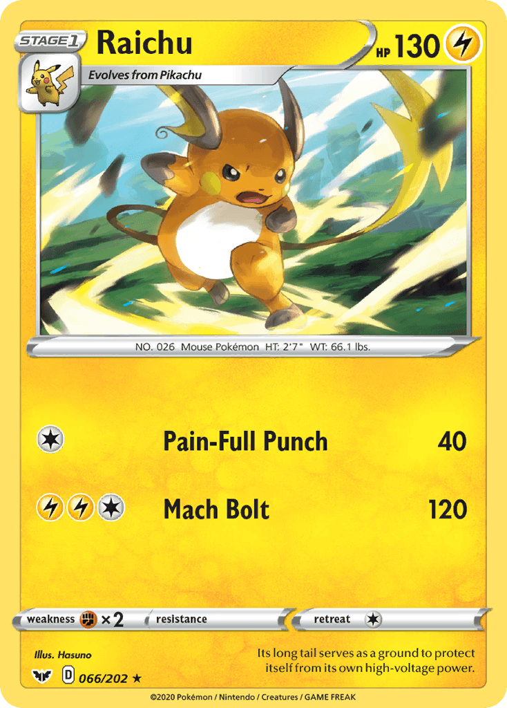 Raichu, kortbilde fra pokemontcg.io