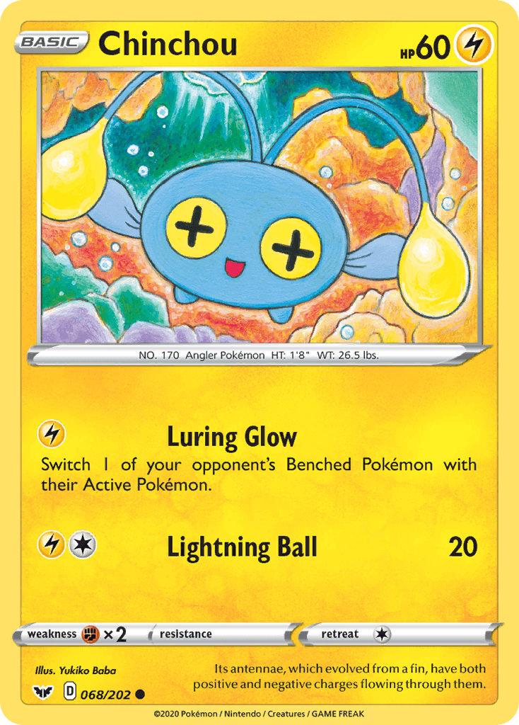 Chinchou, kortbilde fra pokemontcg.io