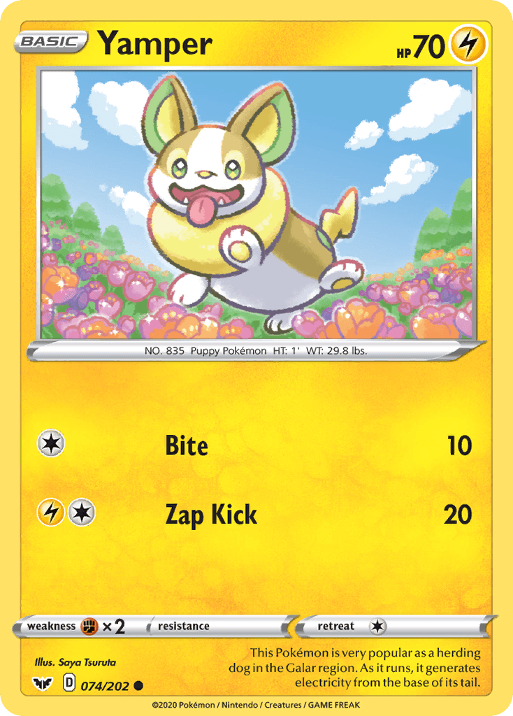 Yamper, kortbilde fra pokemontcg.io