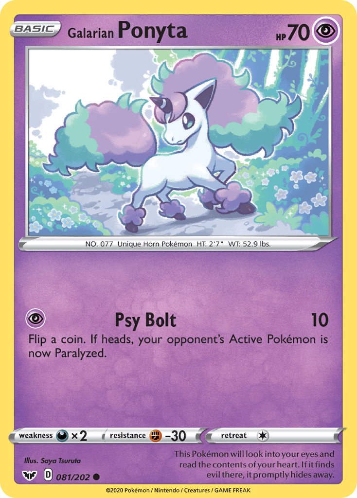 Galarian Ponyta, kortbilde fra pokemontcg.io