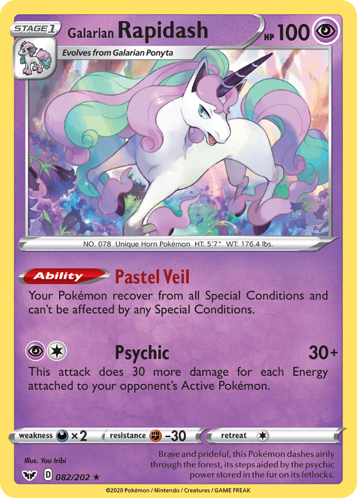 Galarian Rapidash, kortbilde fra pokemontcg.io