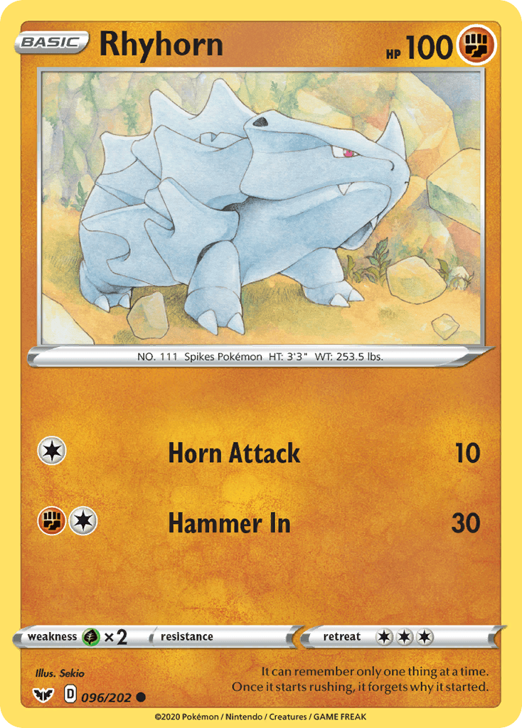 Rhyhorn, kortbilde fra pokemontcg.io