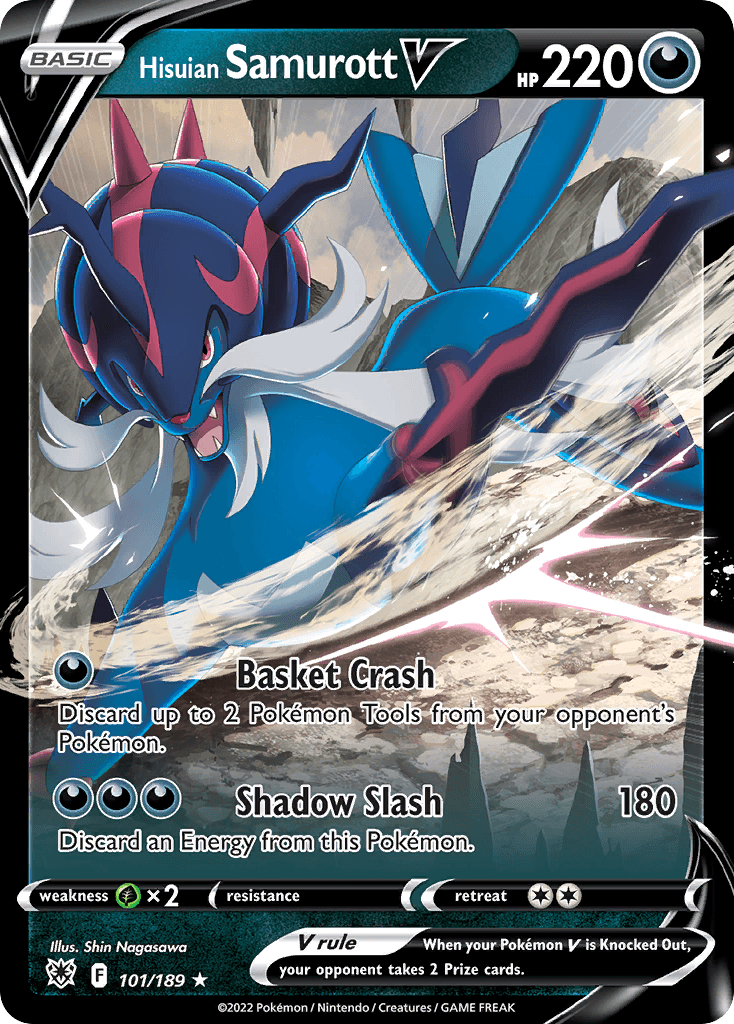 Hisuian Samurott V, kortbilde fra pokemontcg.io