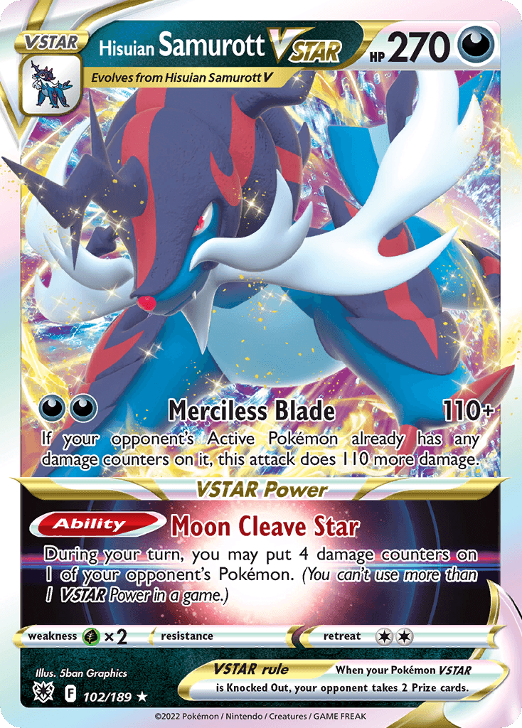 Hisuian Samurott VSTAR, kortbilde fra pokemontcg.io