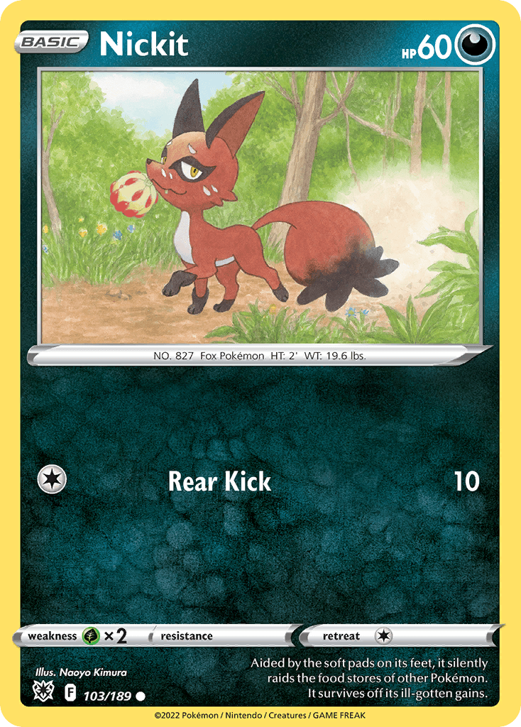 Nickit, kortbilde fra pokemontcg.io