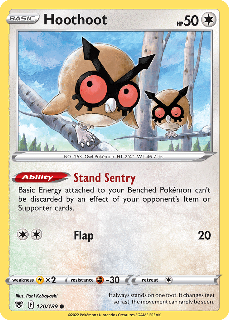 Hoothoot, kortbilde fra pokemontcg.io