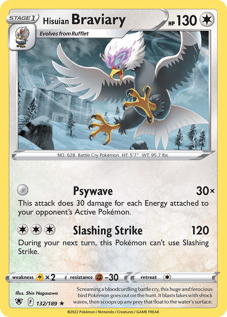 Hisuian Braviary, kortbilde fra pokemontcg.io
