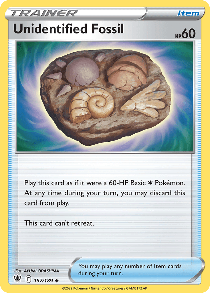 Unidentified Fossil, kortbilde fra pokemontcg.io