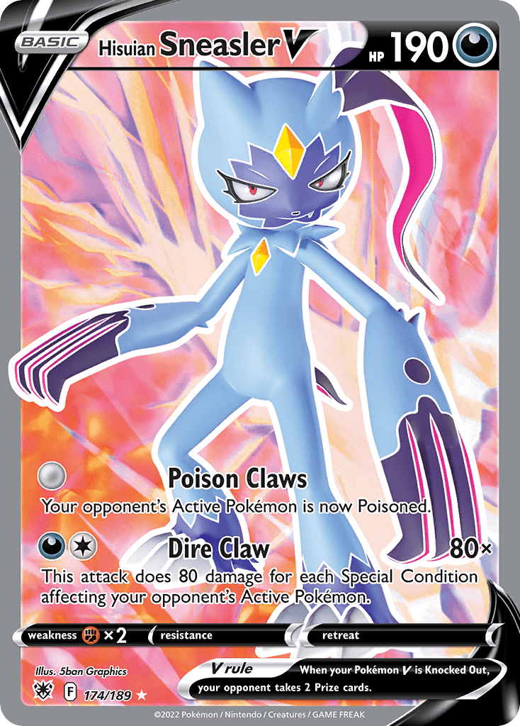 Hisuian Sneasler V, kortbilde fra pokemontcg.io