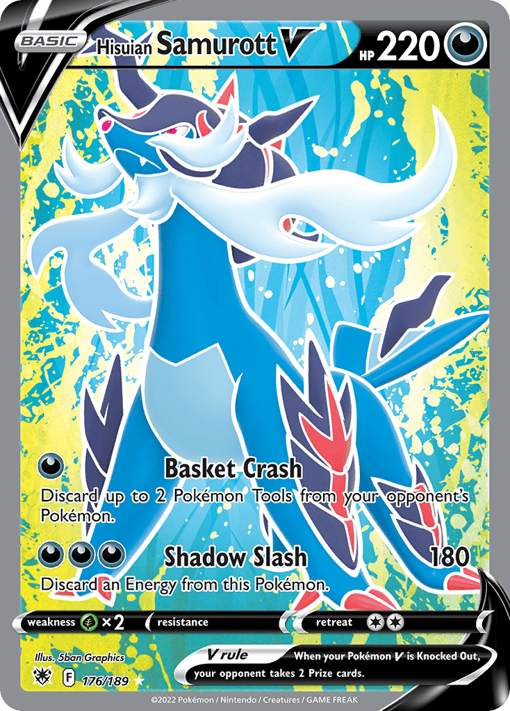 Hisuian Samurott V, kortbilde fra pokemontcg.io
