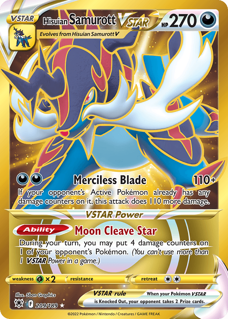 Hisuian Samurott VSTAR, kortbilde fra pokemontcg.io