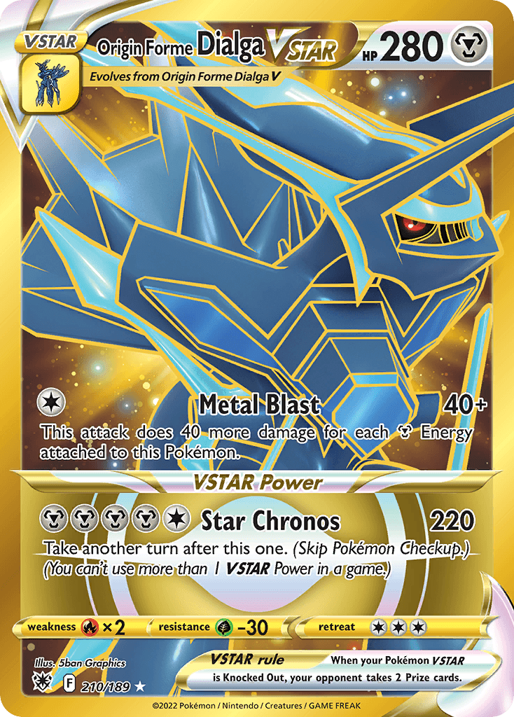 Origin Forme Dialga VSTAR, kortbilde fra pokemontcg.io