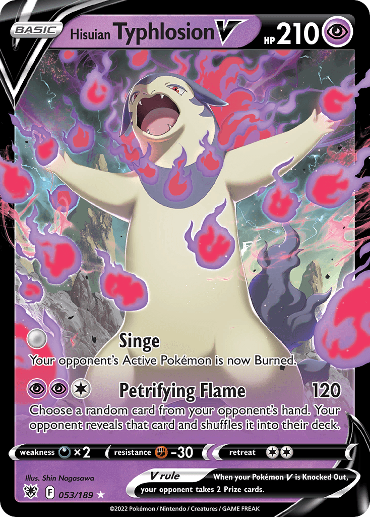 Hisuian Typhlosion V, kortbilde fra pokemontcg.io