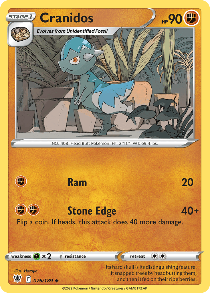Cranidos, kortbilde fra pokemontcg.io