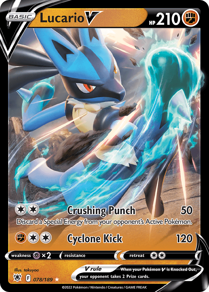 Lucario V, kortbilde fra pokemontcg.io