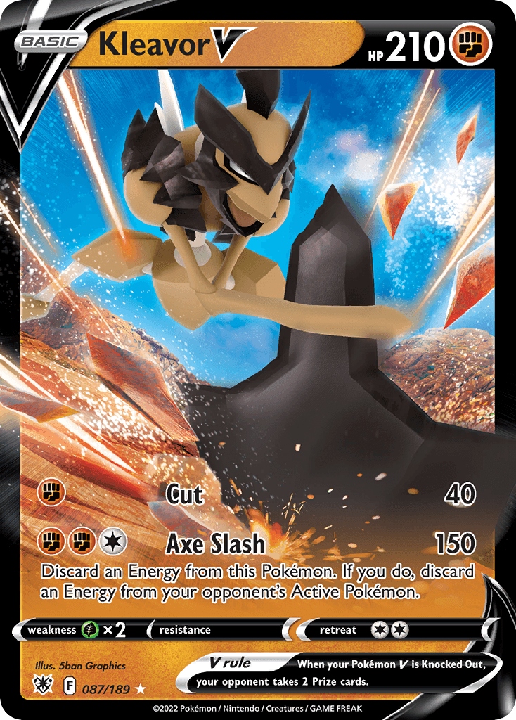 Kleavor V, kortbilde fra pokemontcg.io