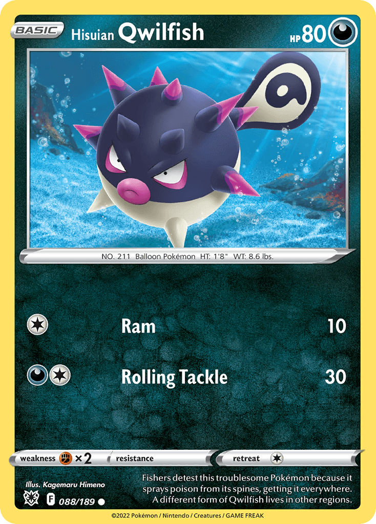 Hisuian Qwilfish, kortbilde fra pokemontcg.io