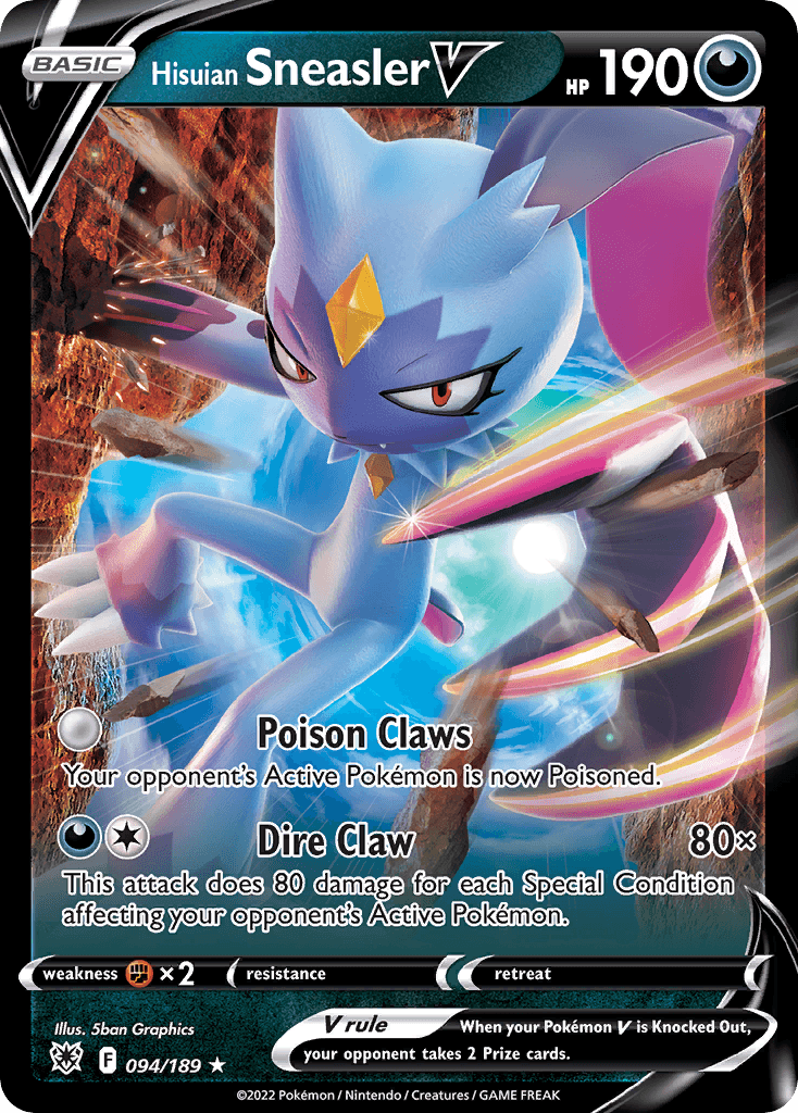 Hisuian Sneasler V, kortbilde fra pokemontcg.io