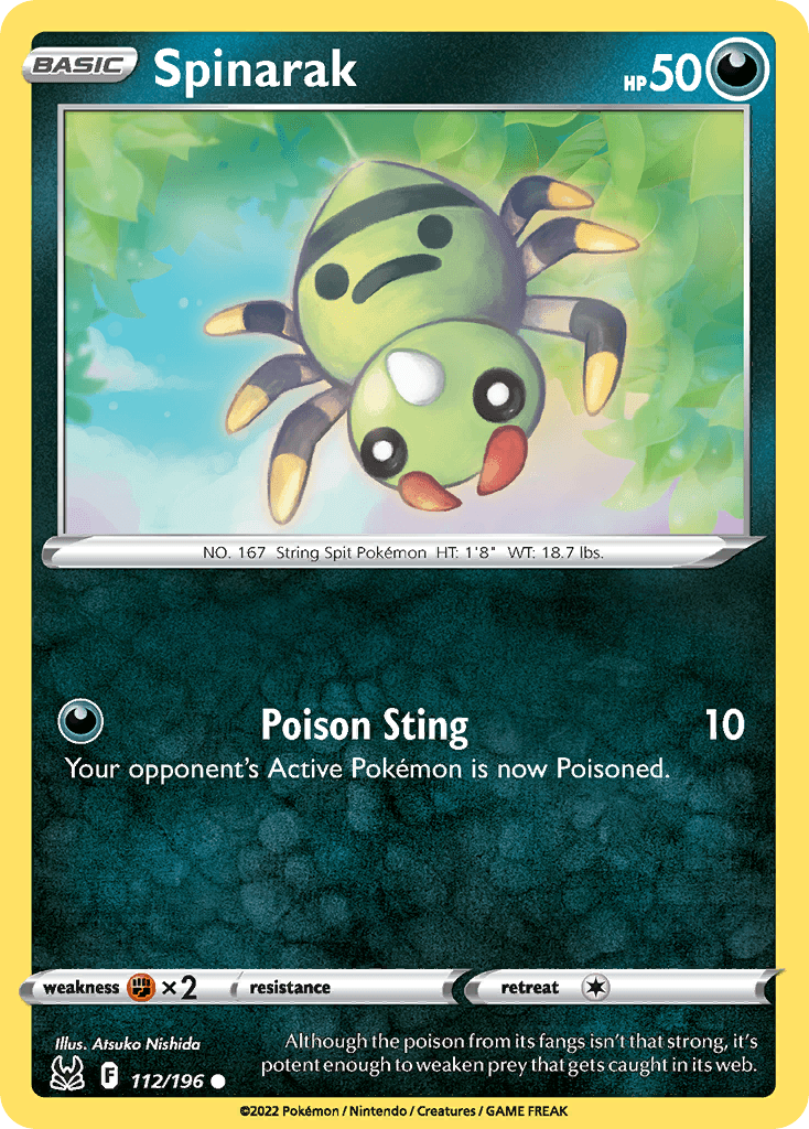 Spinarak, kortbilde fra pokemontcg.io