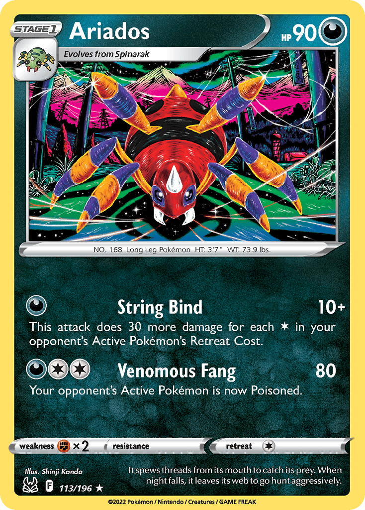 Ariados, kortbilde fra pokemontcg.io