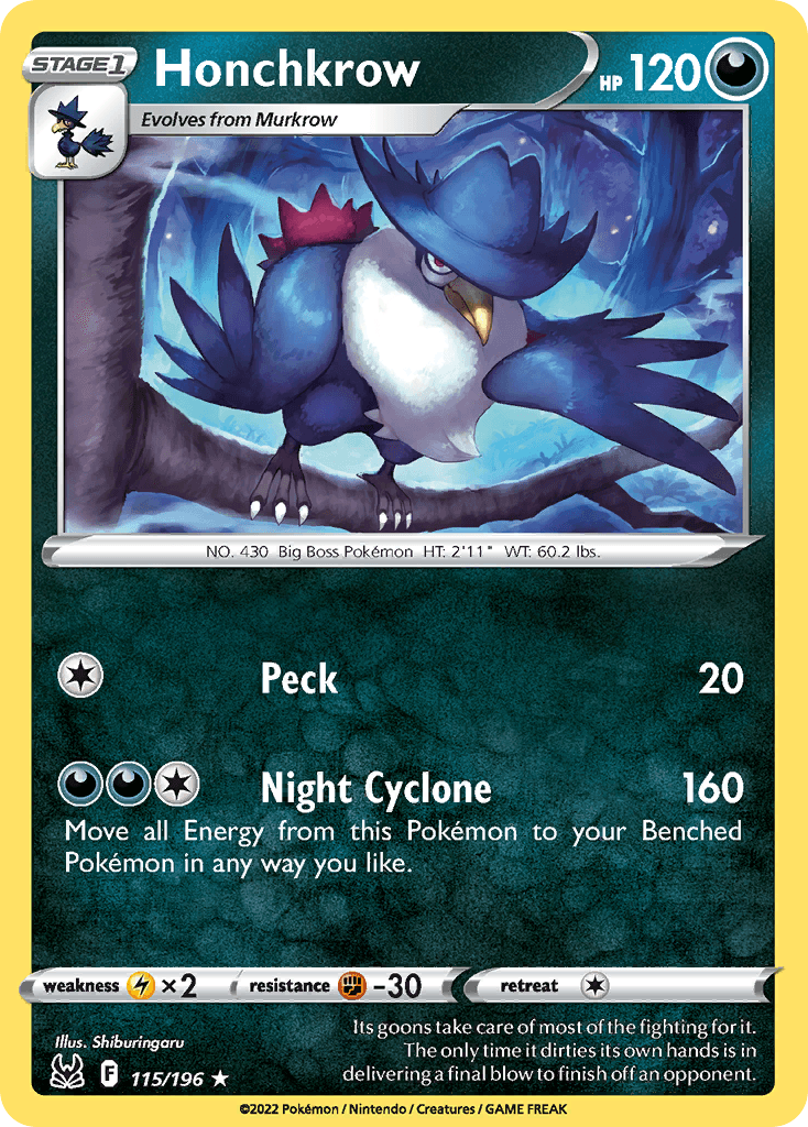 Honchkrow, kortbilde fra pokemontcg.io