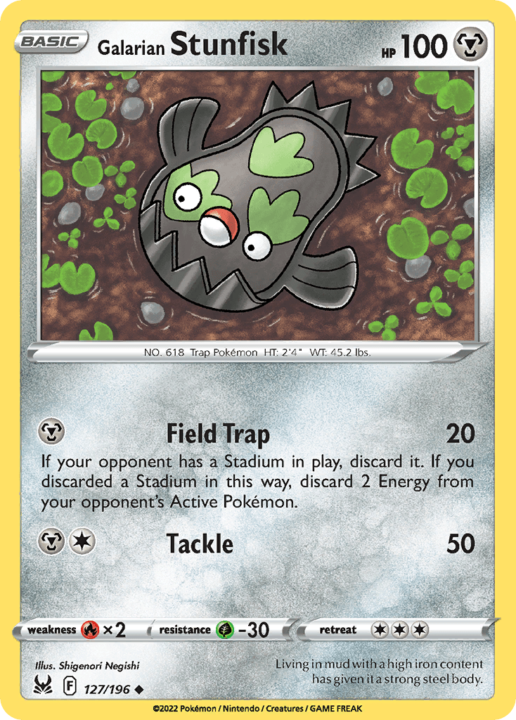 Galarian Stunfisk, kortbilde fra pokemontcg.io
