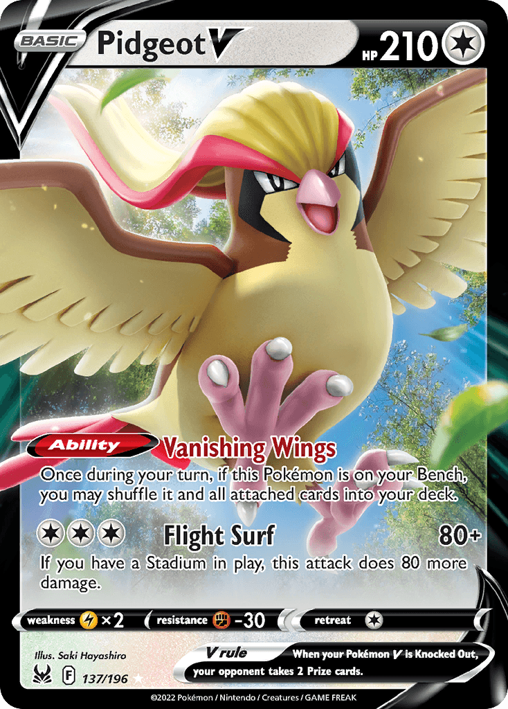 Pidgeot V, kortbilde fra pokemontcg.io
