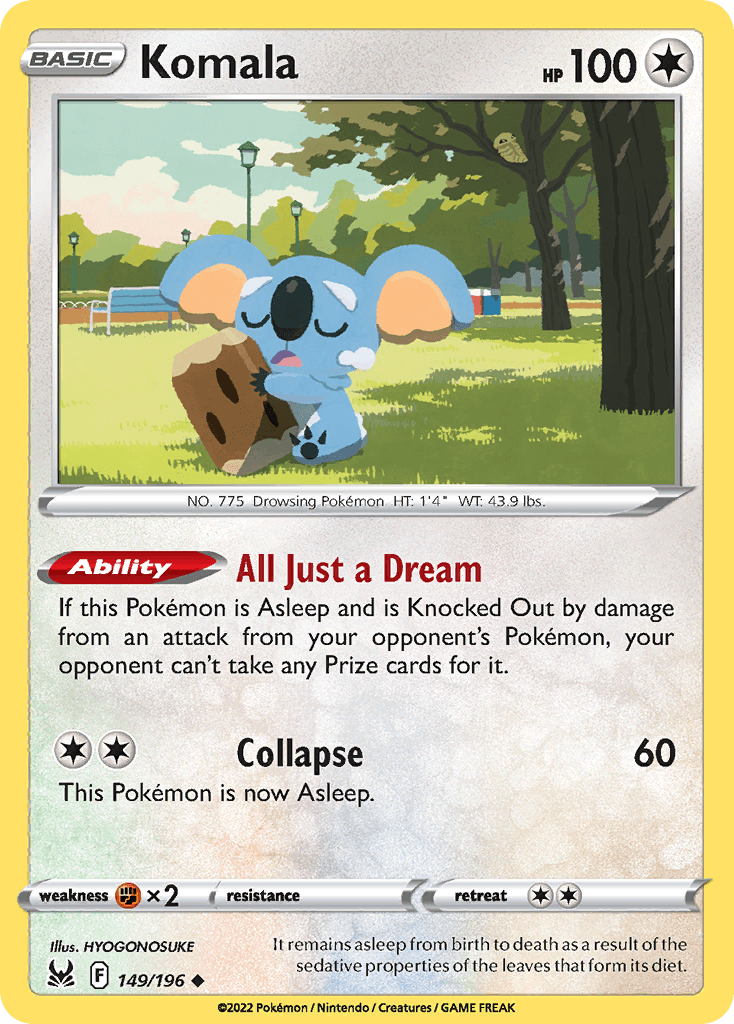 Komala, kortbilde fra pokemontcg.io
