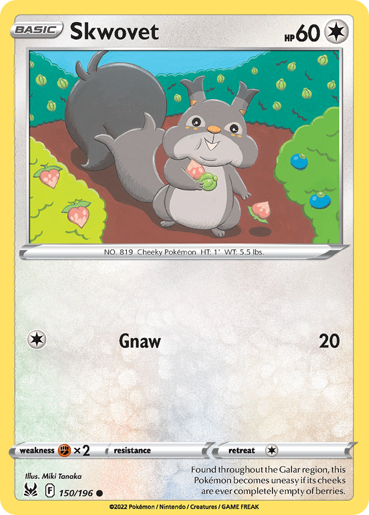 Skwovet, kortbilde fra pokemontcg.io