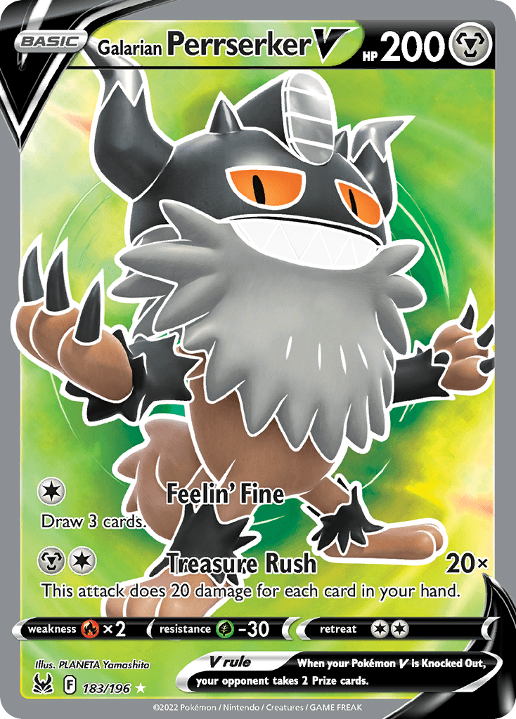Galarian Perrserker V, kortbilde fra pokemontcg.io