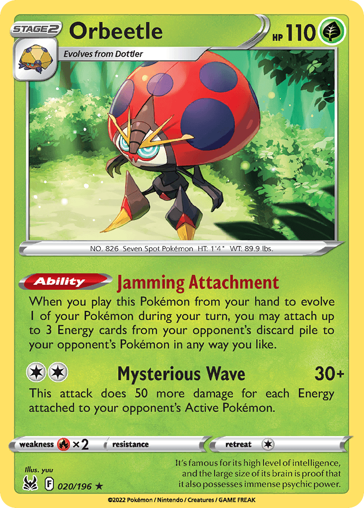 Orbeetle, kortbilde fra pokemontcg.io