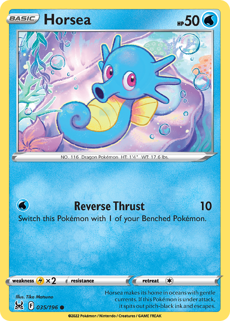 Horsea, kortbilde fra pokemontcg.io