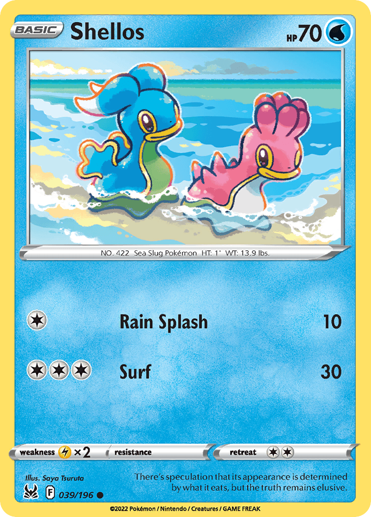 Shellos, kortbilde fra pokemontcg.io