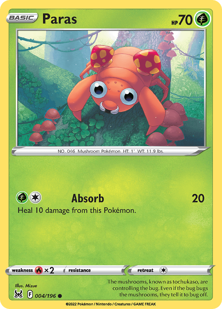 Paras, kortbilde fra pokemontcg.io