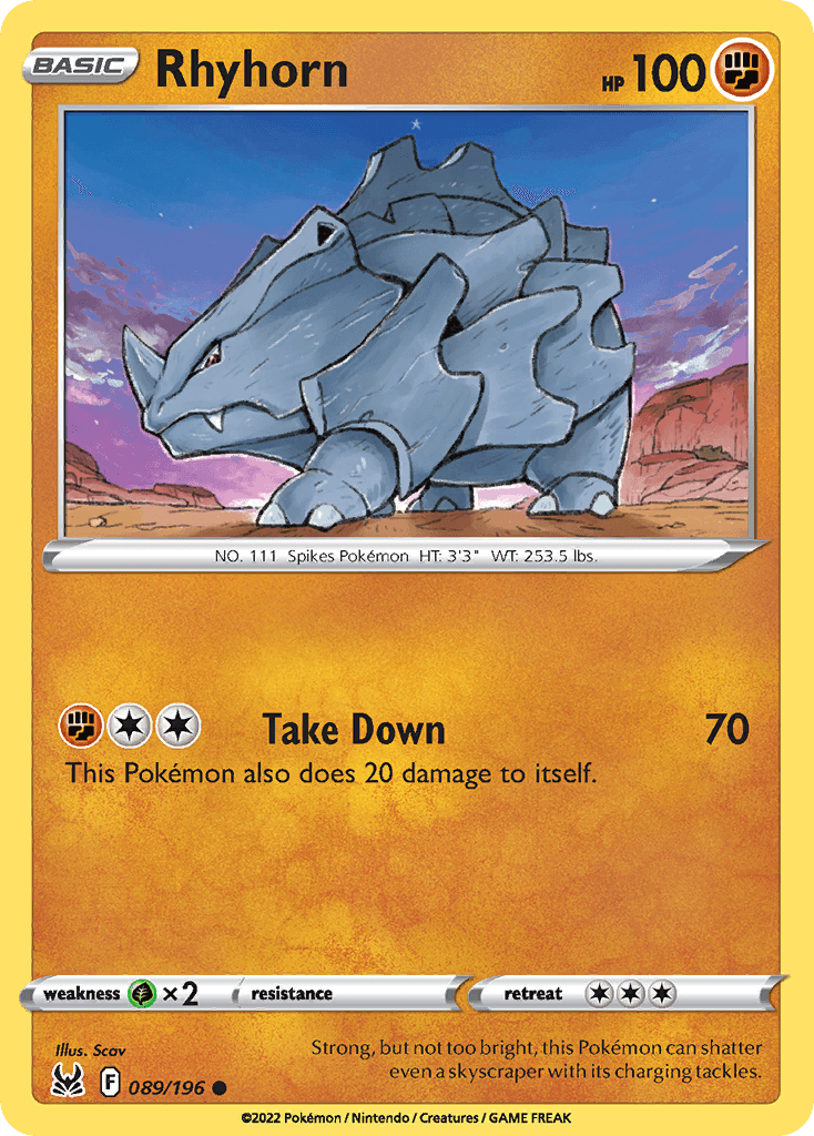 Rhyhorn, kortbilde fra pokemontcg.io