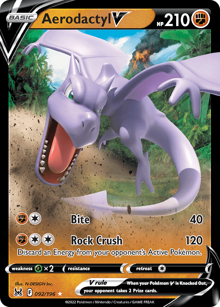 Aerodactyl V, kortbilde fra pokemontcg.io