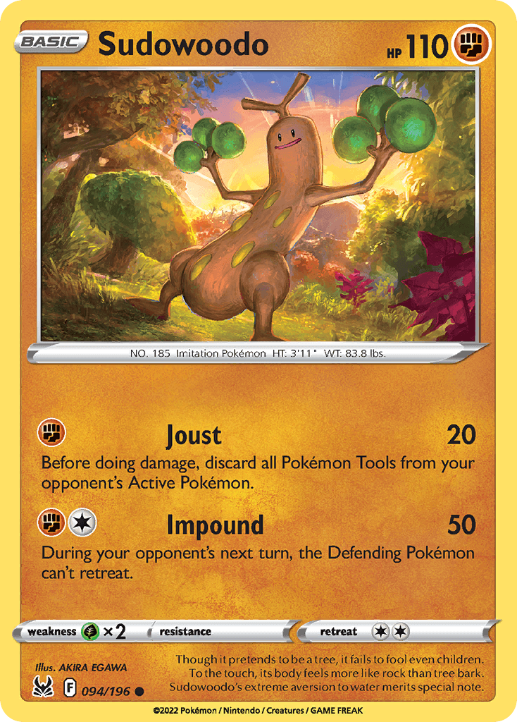 Sudowoodo, kortbilde fra pokemontcg.io