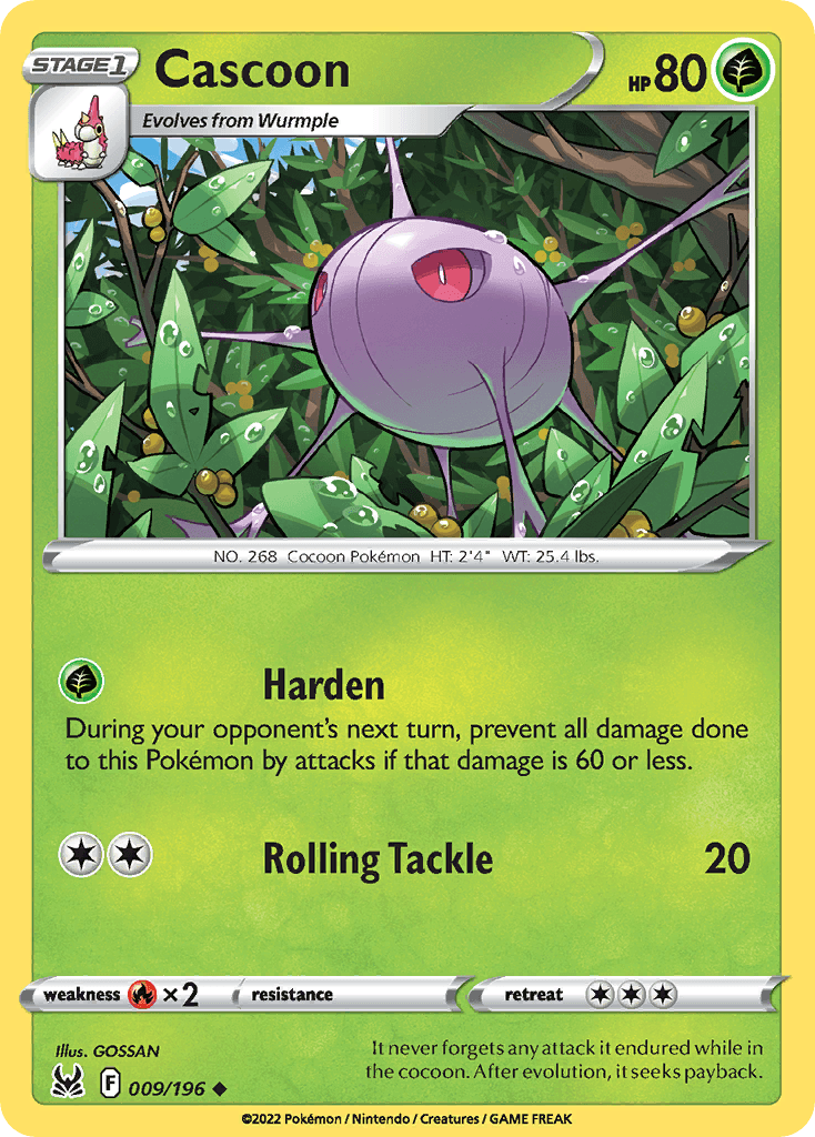Cascoon, kortbilde fra pokemontcg.io