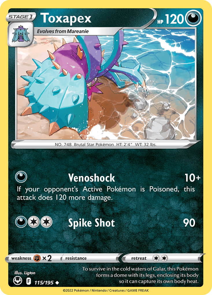 Toxapex, kortbilde fra pokemontcg.io