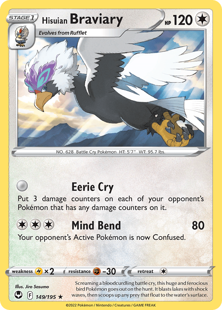 Hisuian Braviary, kortbilde fra pokemontcg.io