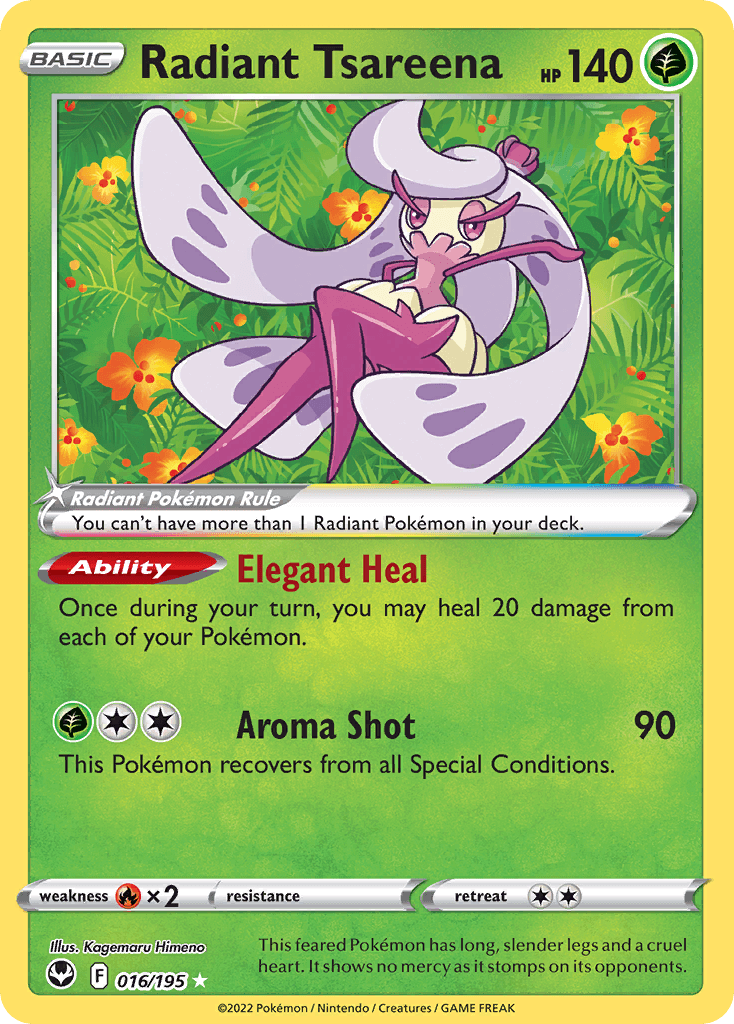 Radiant Tsareena, kortbilde fra pokemontcg.io