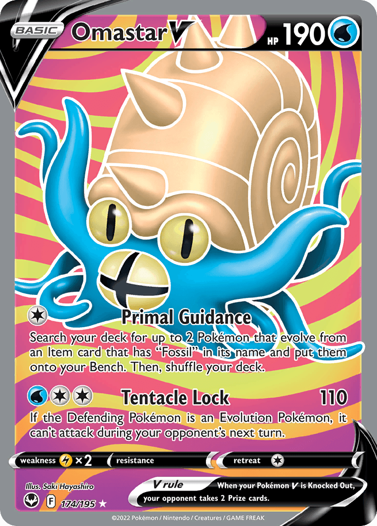 Omastar V, kortbilde fra pokemontcg.io