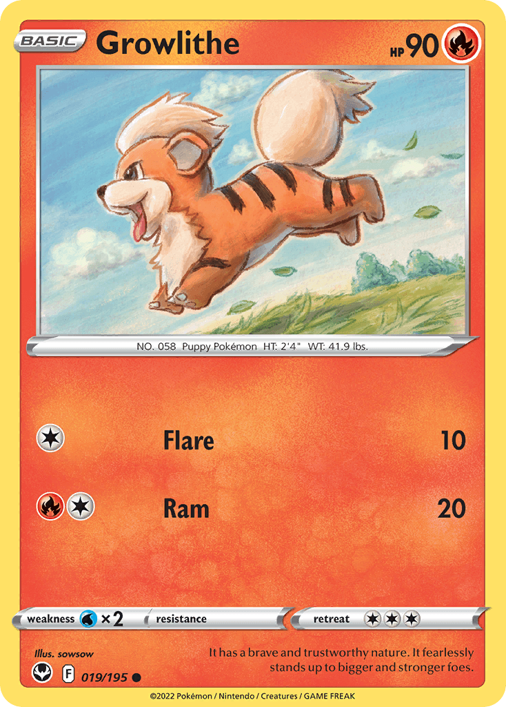 Growlithe, kortbilde fra pokemontcg.io