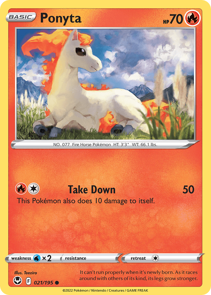 Ponyta, kortbilde fra pokemontcg.io